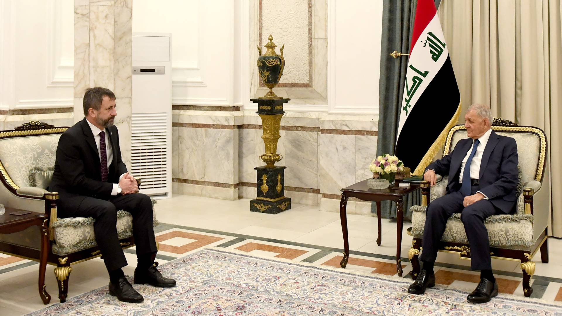  Iraqi President Abdullatif Jamal Rashid and Czech Ambassador Petr Stepanek.